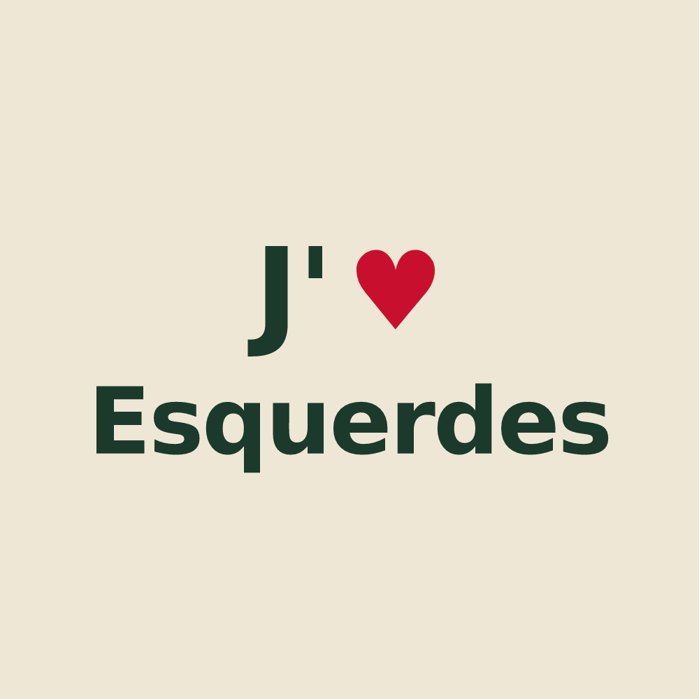 Tote bag personnalisé Esquerdes — design J'aime Esquerdes