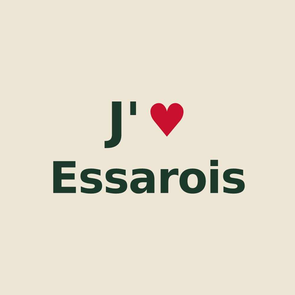 Tote bag personnalisé Essarois — design J'aime Essarois