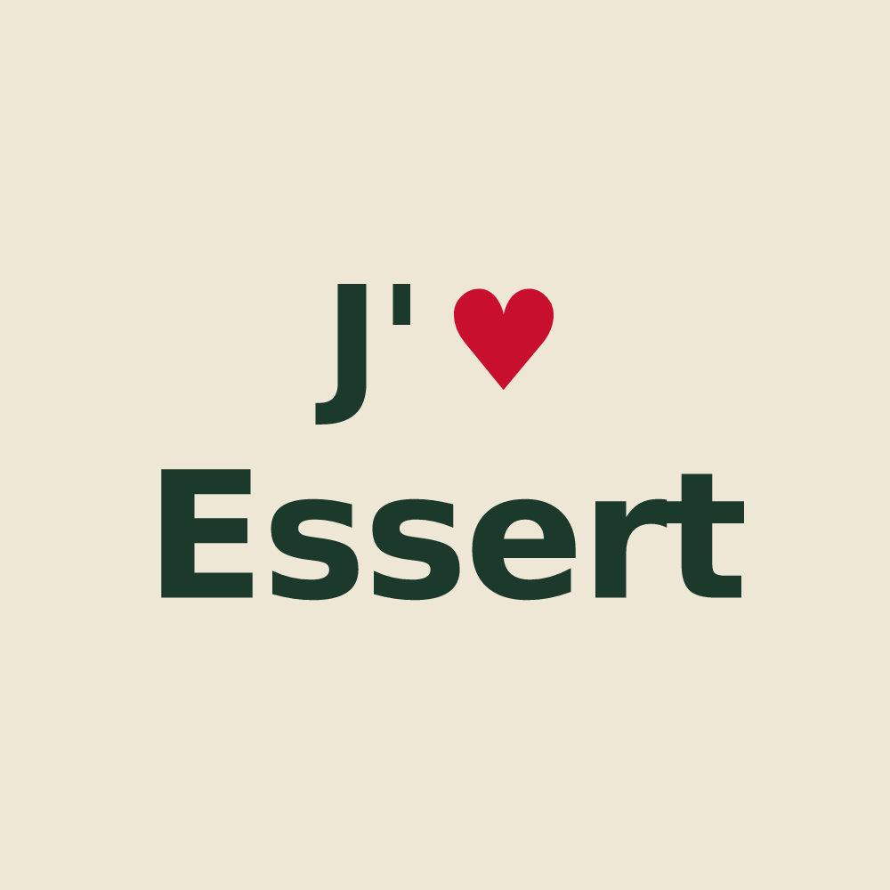 Tote bag personnalisé Essert — design J'aime Essert