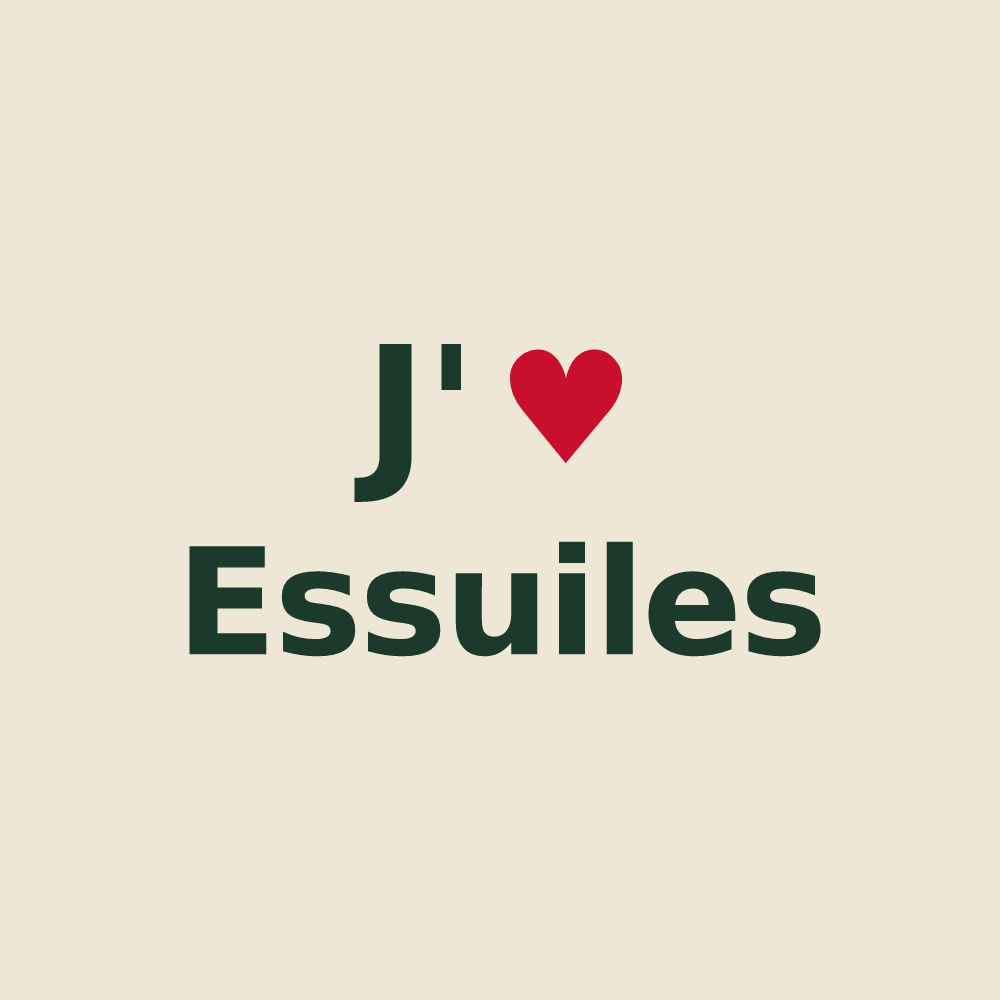 Tote bag personnalisé Essuiles — design J'aime Essuiles
