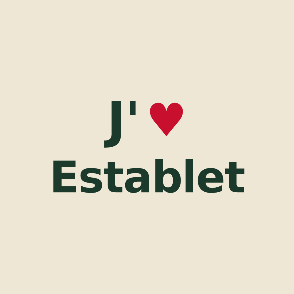 Tote bag personnalisé Establet — design J'aime Establet