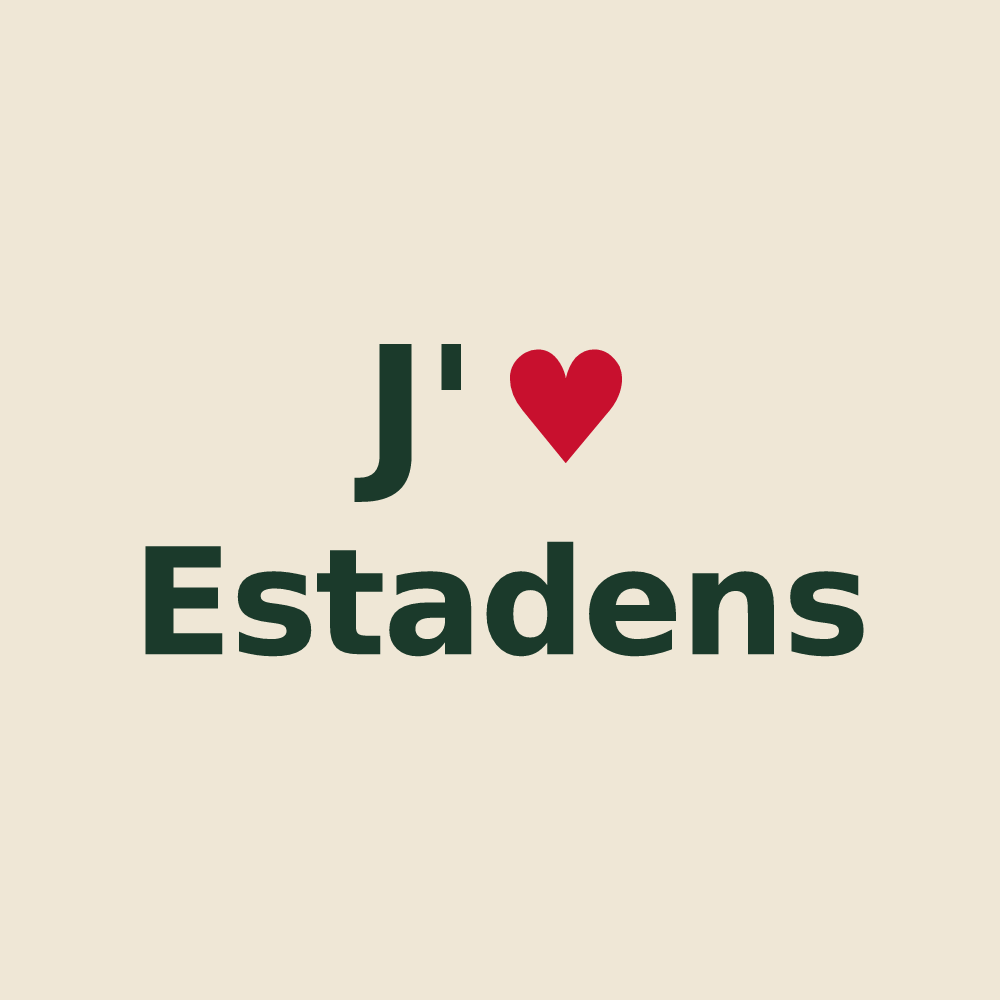 Tote bag personnalisé Estadens — design J'aime Estadens