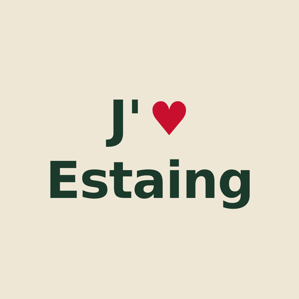 Tote bag personnalisé Estaing — design J'aime Estaing