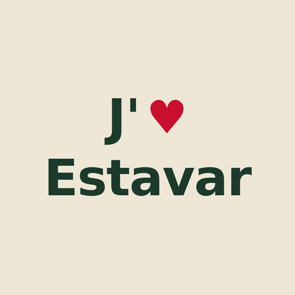 Tote bag personnalisé Estavar — design J'aime Estavar