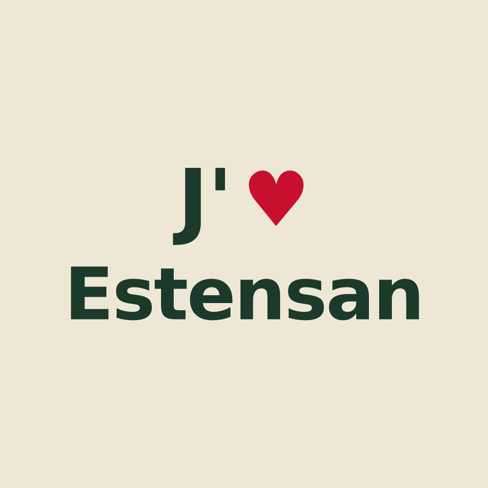Tote bag personnalisé Estensan — design J'aime Estensan