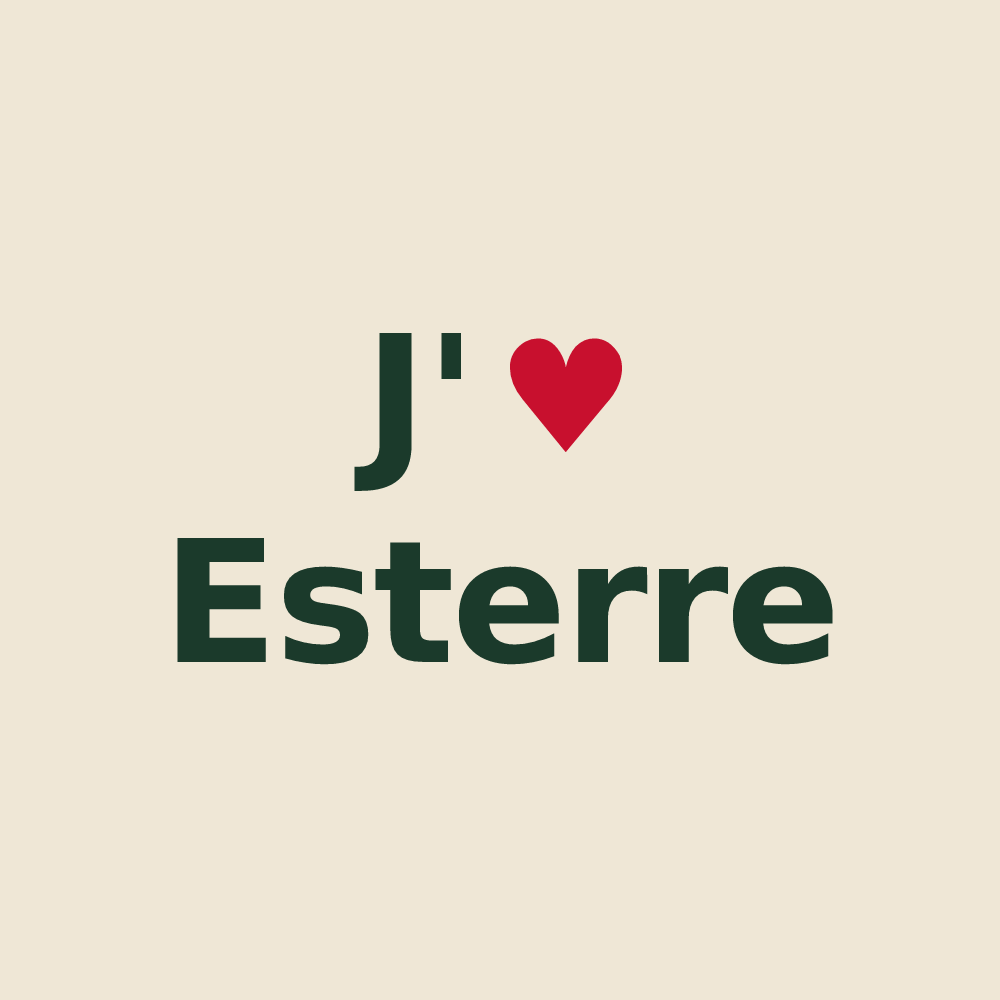Tote bag personnalisé Esterre — design J'aime Esterre