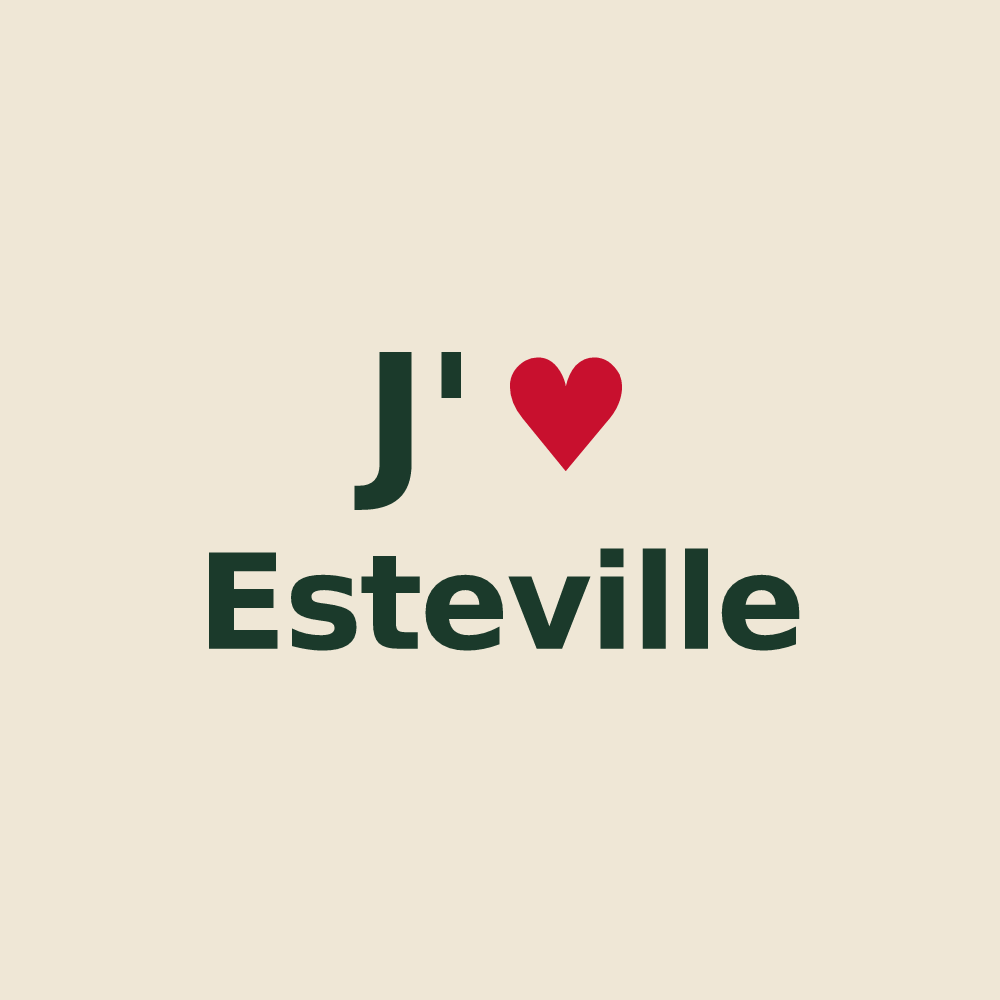 Tote bag personnalisé Esteville — design J'aime Esteville