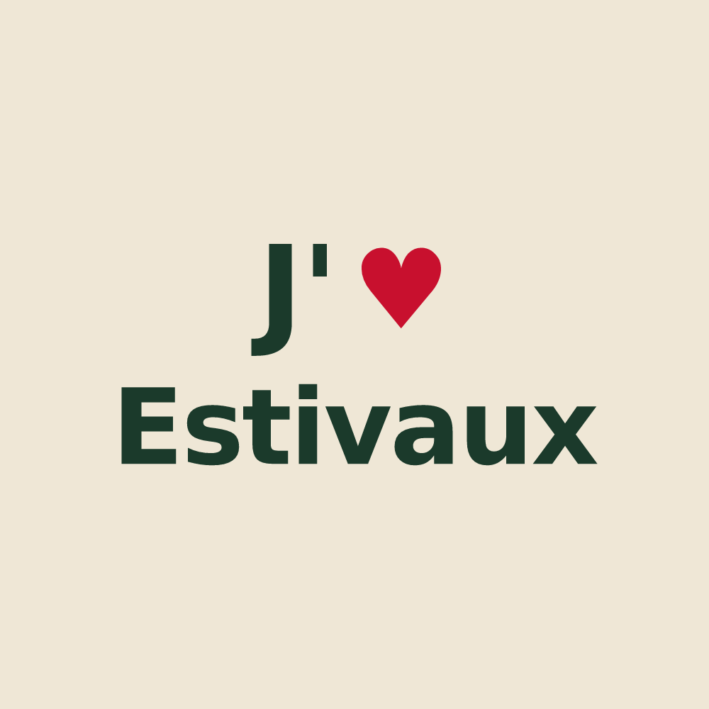 Tote bag personnalisé Estivaux — design J'aime Estivaux