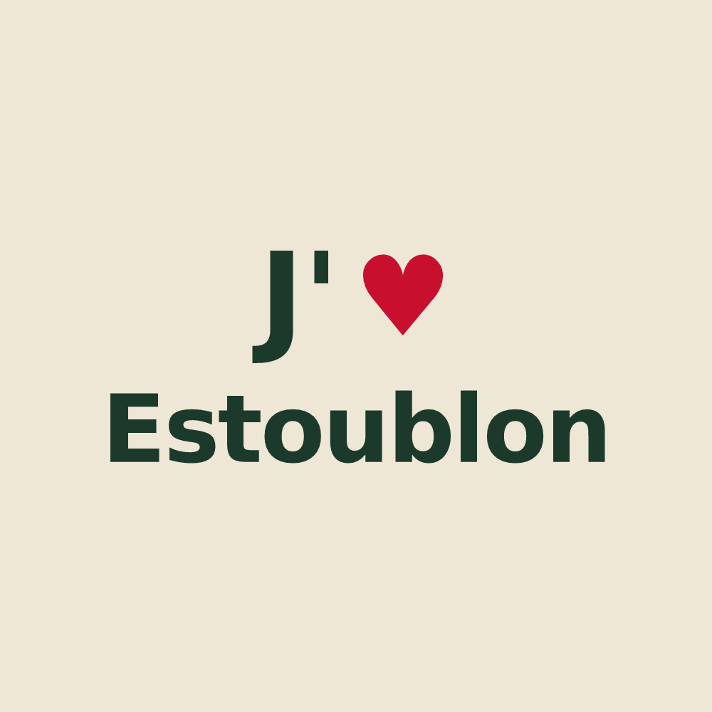 Tote bag personnalisé Estoublon — design J'aime Estoublon
