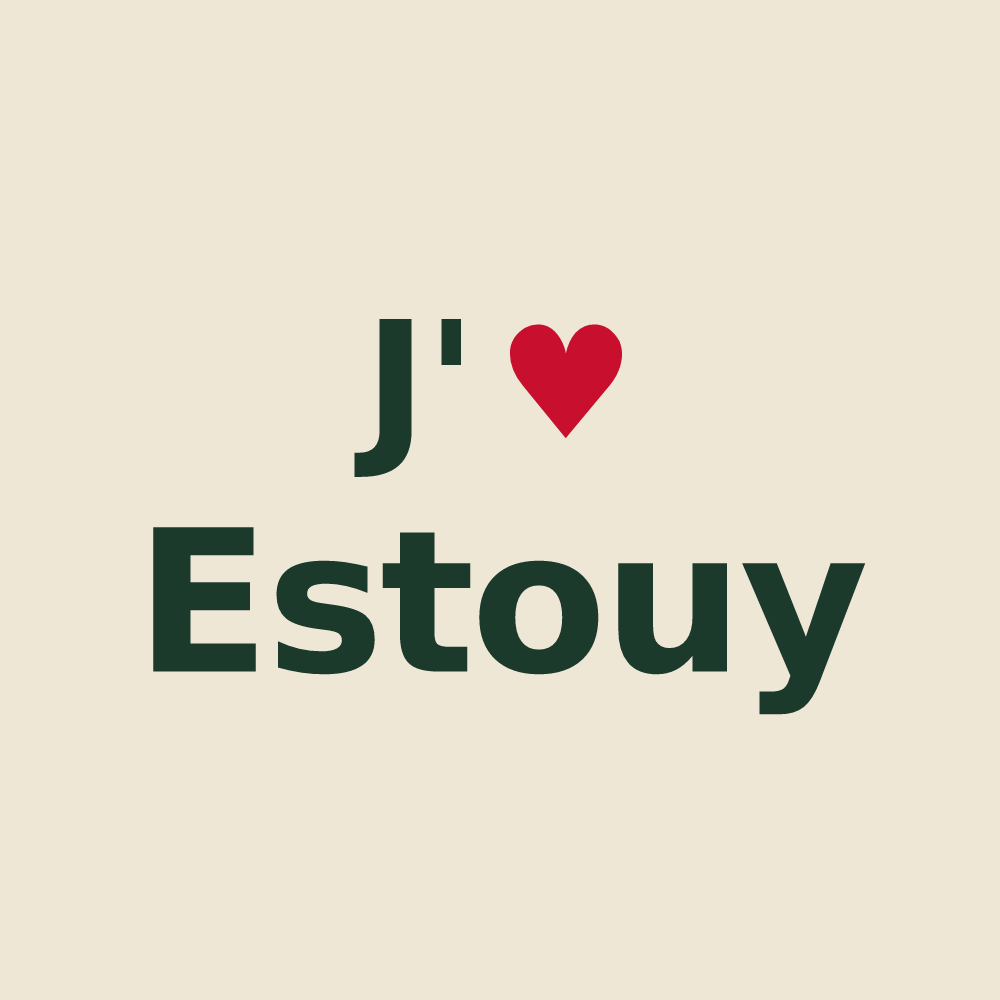 Tote bag personnalisé Estouy — design J'aime Estouy