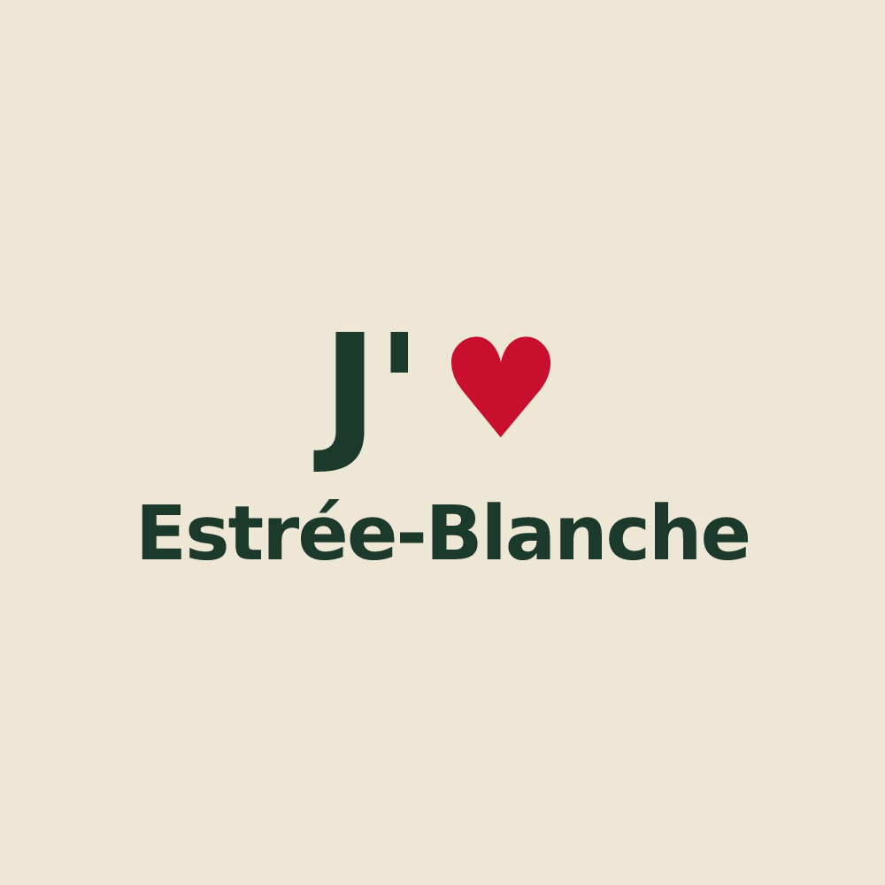 Tote bag personnalisé Estrée-Blanche — design J'aime Estrée-Blanche