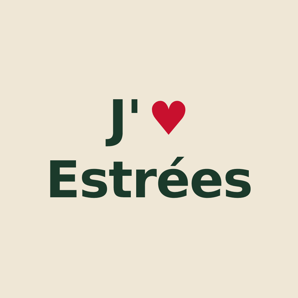 Tote bag personnalisé Estrées — design J'aime Estrées