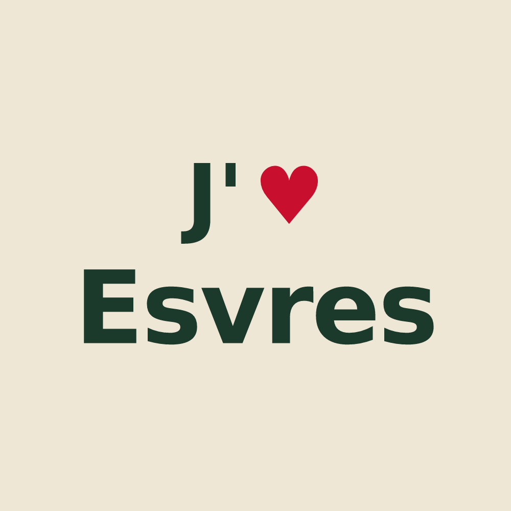Tote bag personnalisé Esvres — design J'aime Esvres