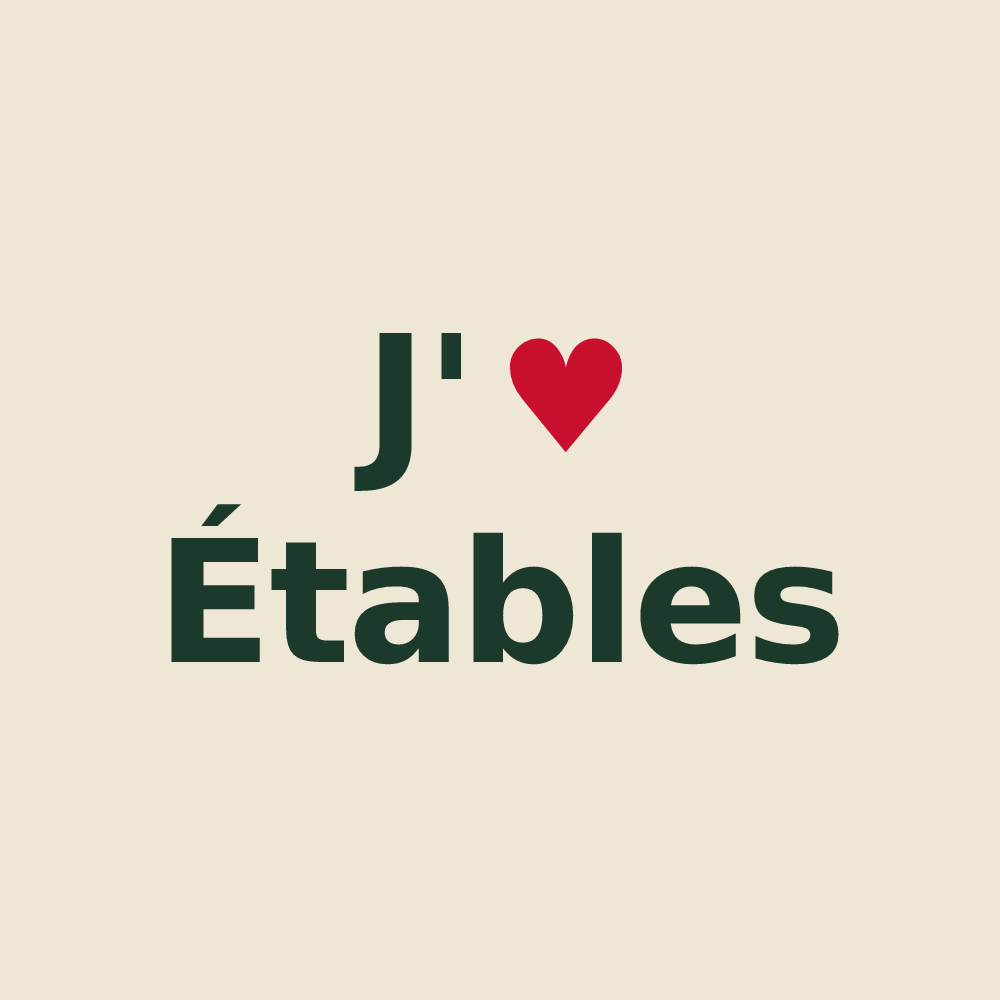 Tote bag personnalisé Étables — design J'aime Étables