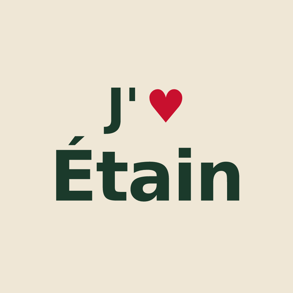 Tote bag personnalisé Étain — design J'aime Étain