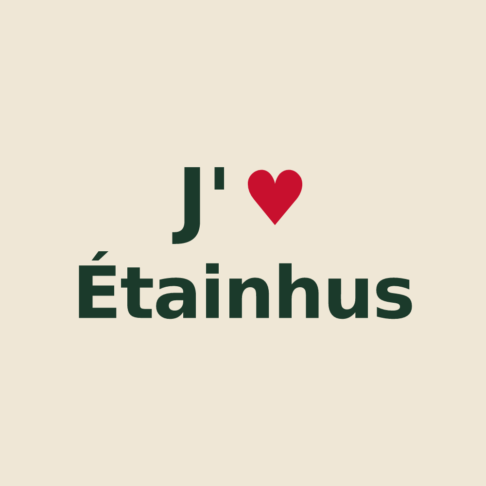 Tote bag personnalisé Étainhus — design J'aime Étainhus