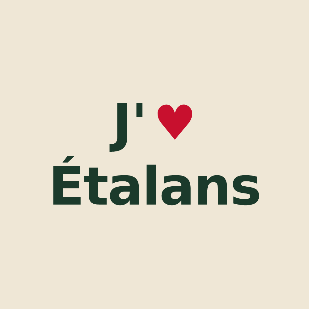 Tote bag personnalisé Étalans — design J'aime Étalans