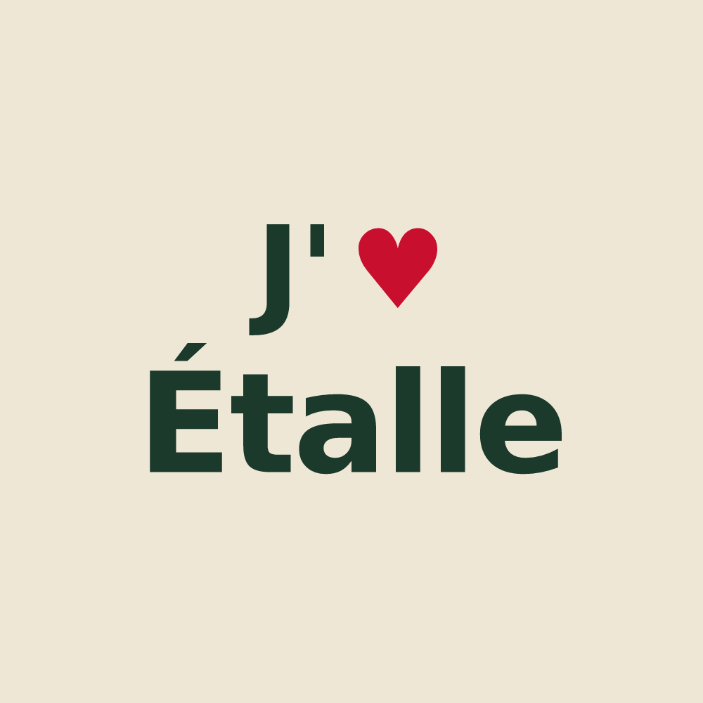 Tote bag personnalisé Étalle — design J'aime Étalle