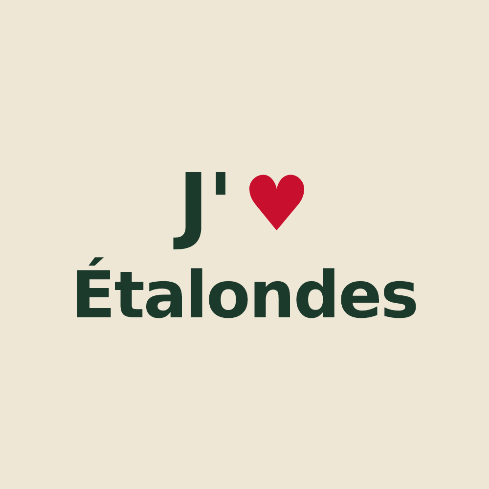 Tote bag personnalisé Étalondes — design J'aime Étalondes