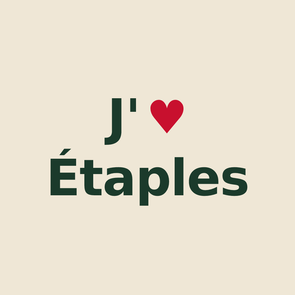 Tote bag personnalisé Étaples — design J'aime Étaples