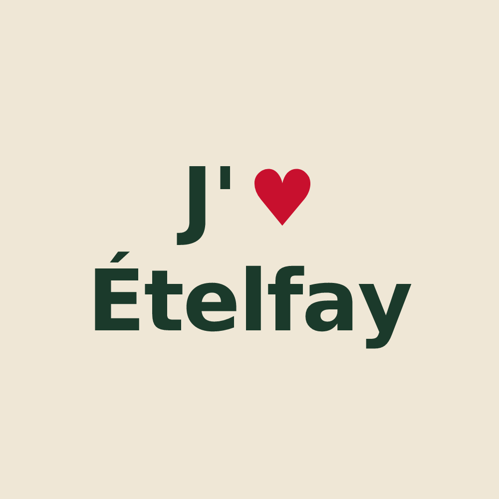 Tote bag personnalisé Ételfay — design J'aime Ételfay