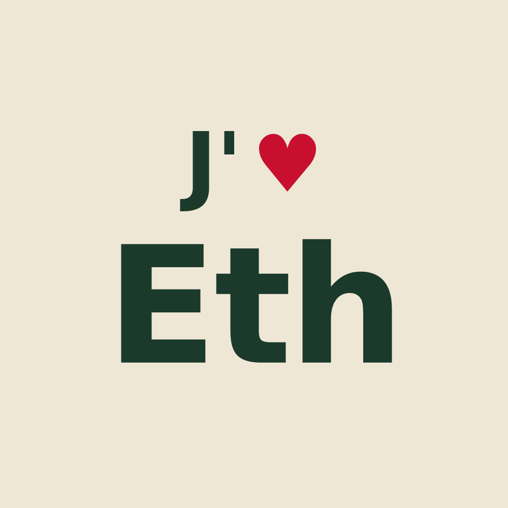 Tote bag personnalisé Eth — design J'aime Eth