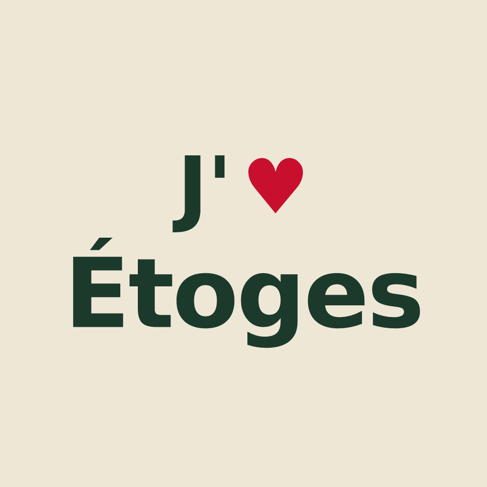 Tote bag personnalisé Étoges — design J'aime Étoges