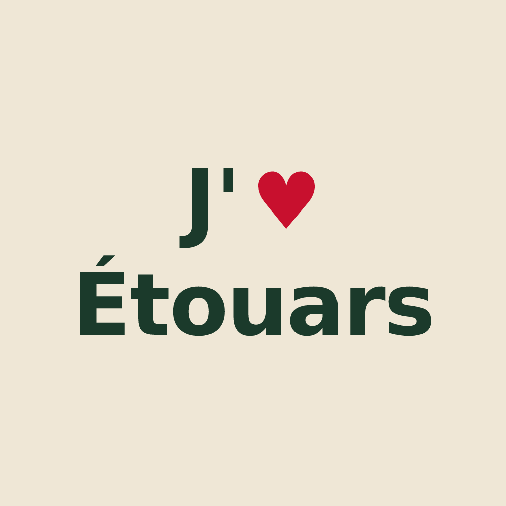 Tote bag personnalisé Étouars — design J'aime Étouars