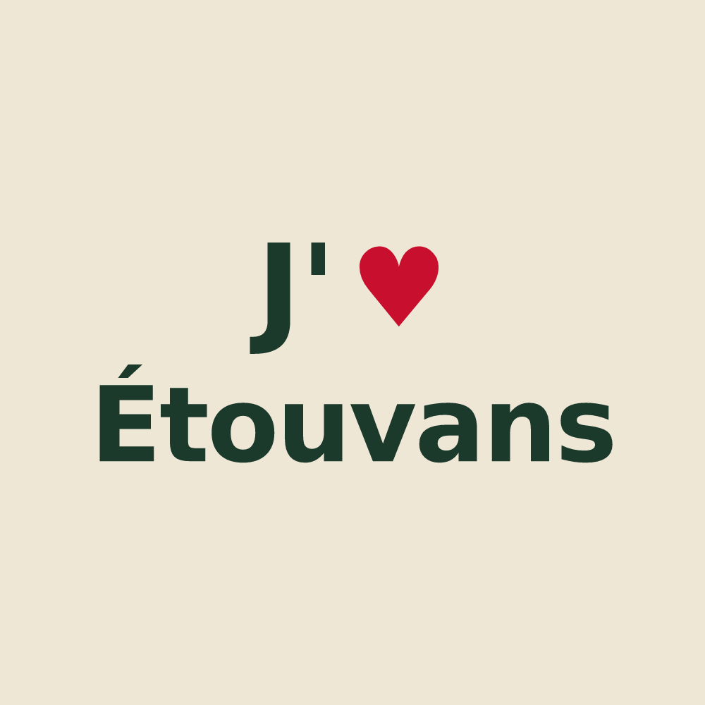 Tote bag personnalisé Étouvans — design J'aime Étouvans