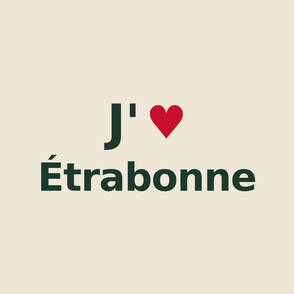Tote bag personnalisé Étrabonne — design J'aime Étrabonne