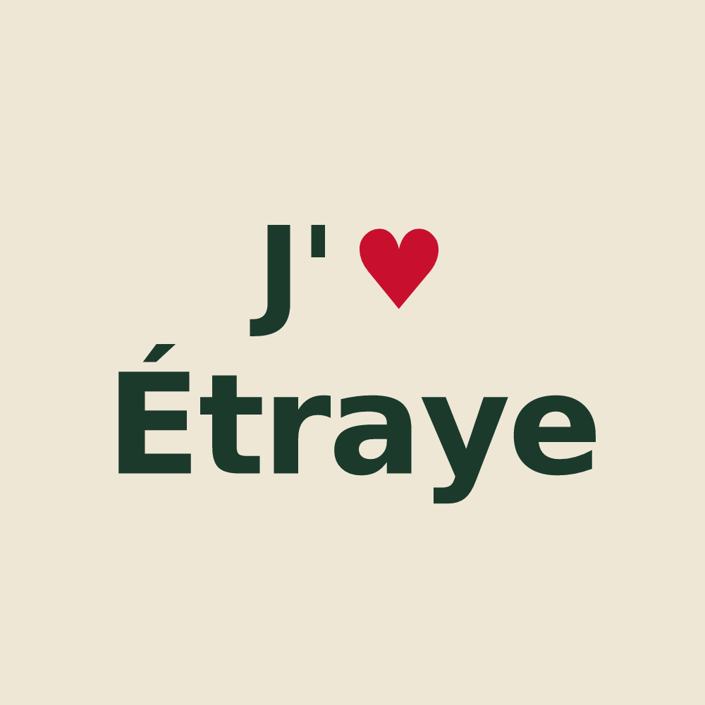 Tote bag personnalisé Étraye — design J'aime Étraye