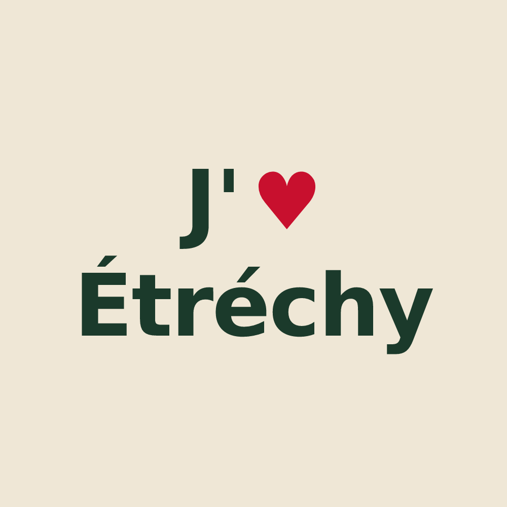 Tote bag personnalisé Étréchy — design J'aime Étréchy