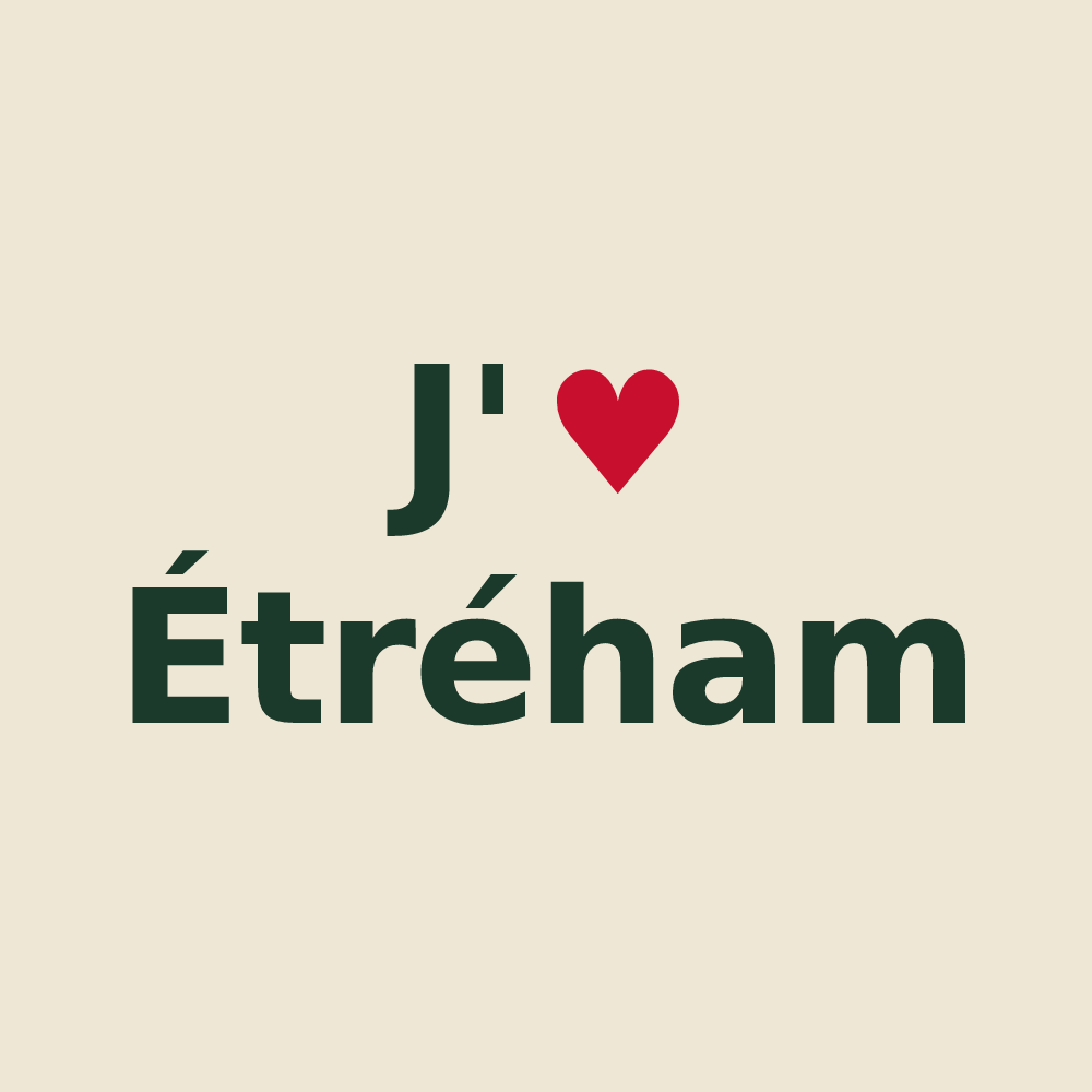 Tote bag personnalisé Étréham — design J'aime Étréham