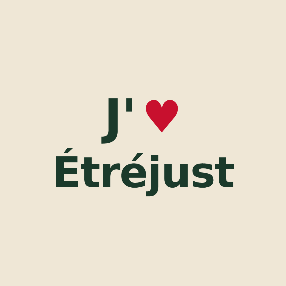 Tote bag personnalisé Étréjust — design J'aime Étréjust