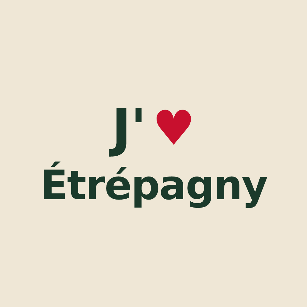 Tote bag personnalisé Étrépagny — design J'aime Étrépagny