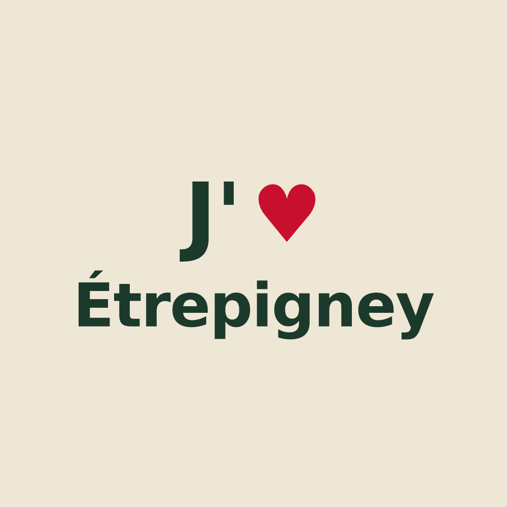 Tote bag personnalisé Étrepigney — design J'aime Étrepigney