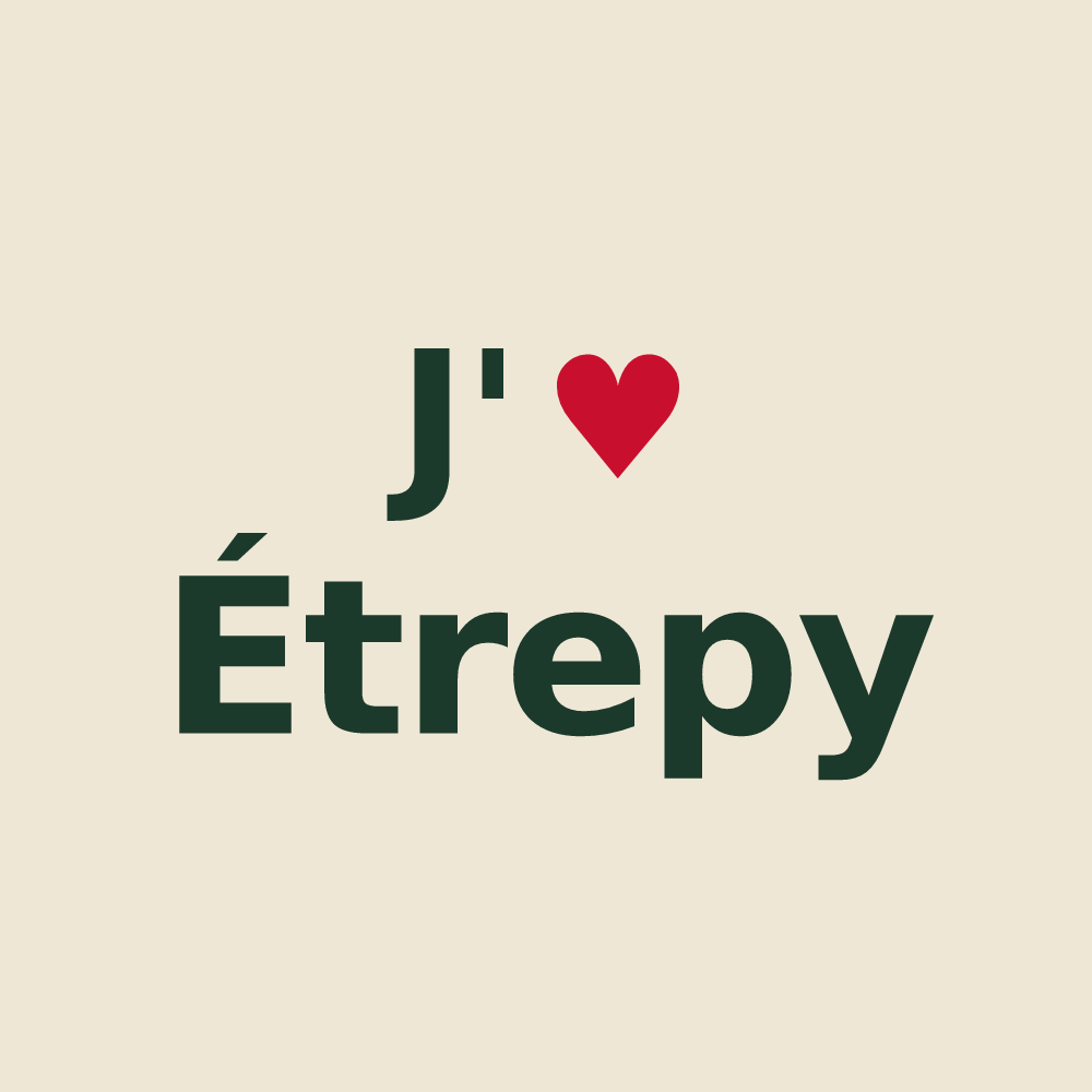 Tote bag personnalisé Étrepy — design J'aime Étrepy