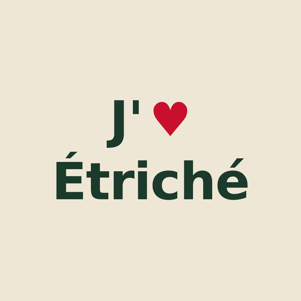Tote bag personnalisé Étriché — design J'aime Étriché