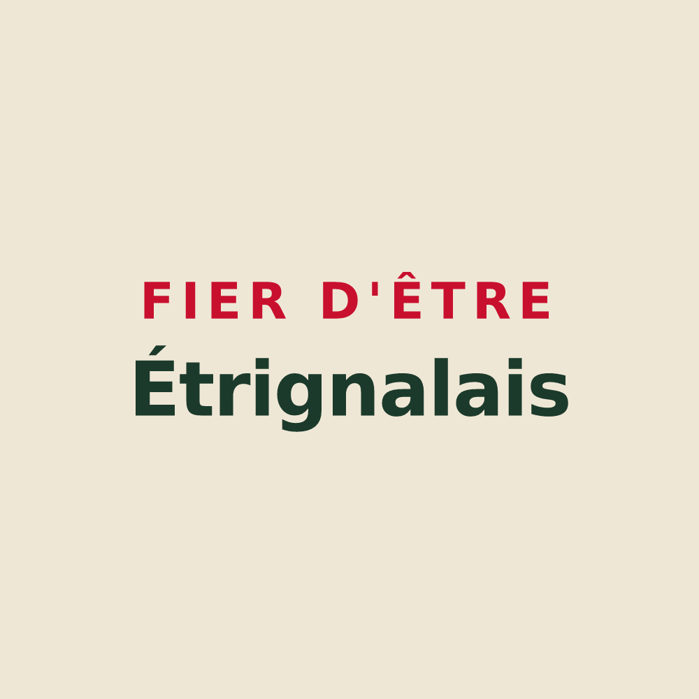 Tote bag « Fier d'être Étrignalais » — design pour Étrigny