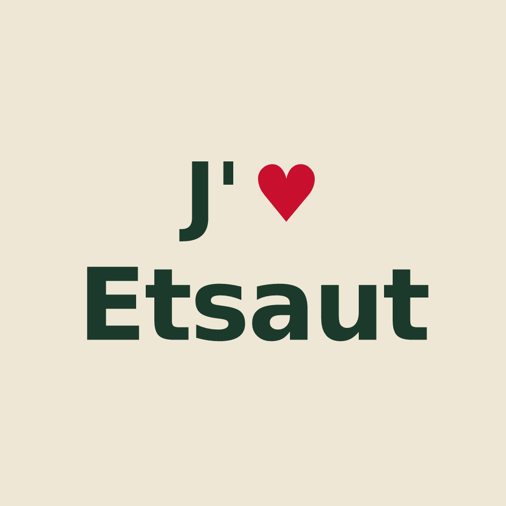 Tote bag personnalisé Etsaut — design J'aime Etsaut