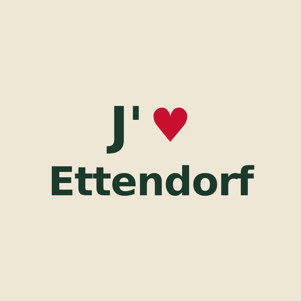 Tote bag personnalisé Ettendorf — design J'aime Ettendorf