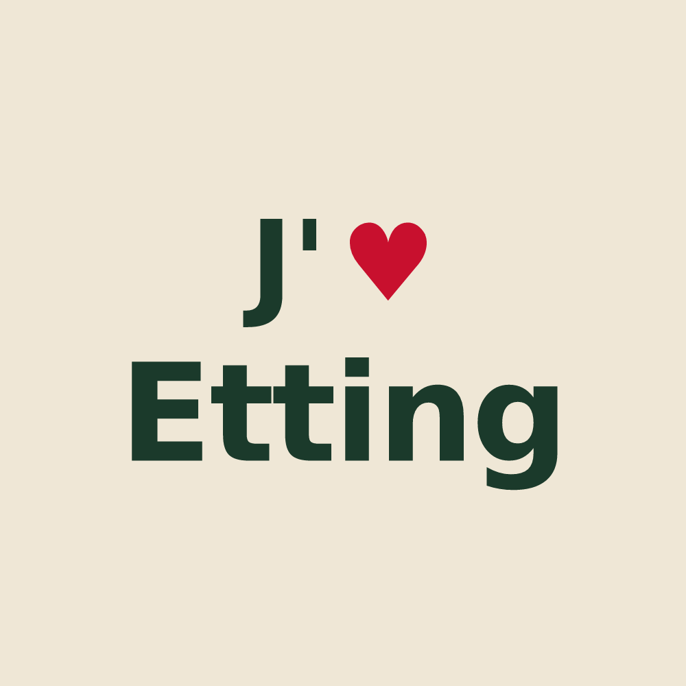 Tote bag personnalisé Etting — design J'aime Etting