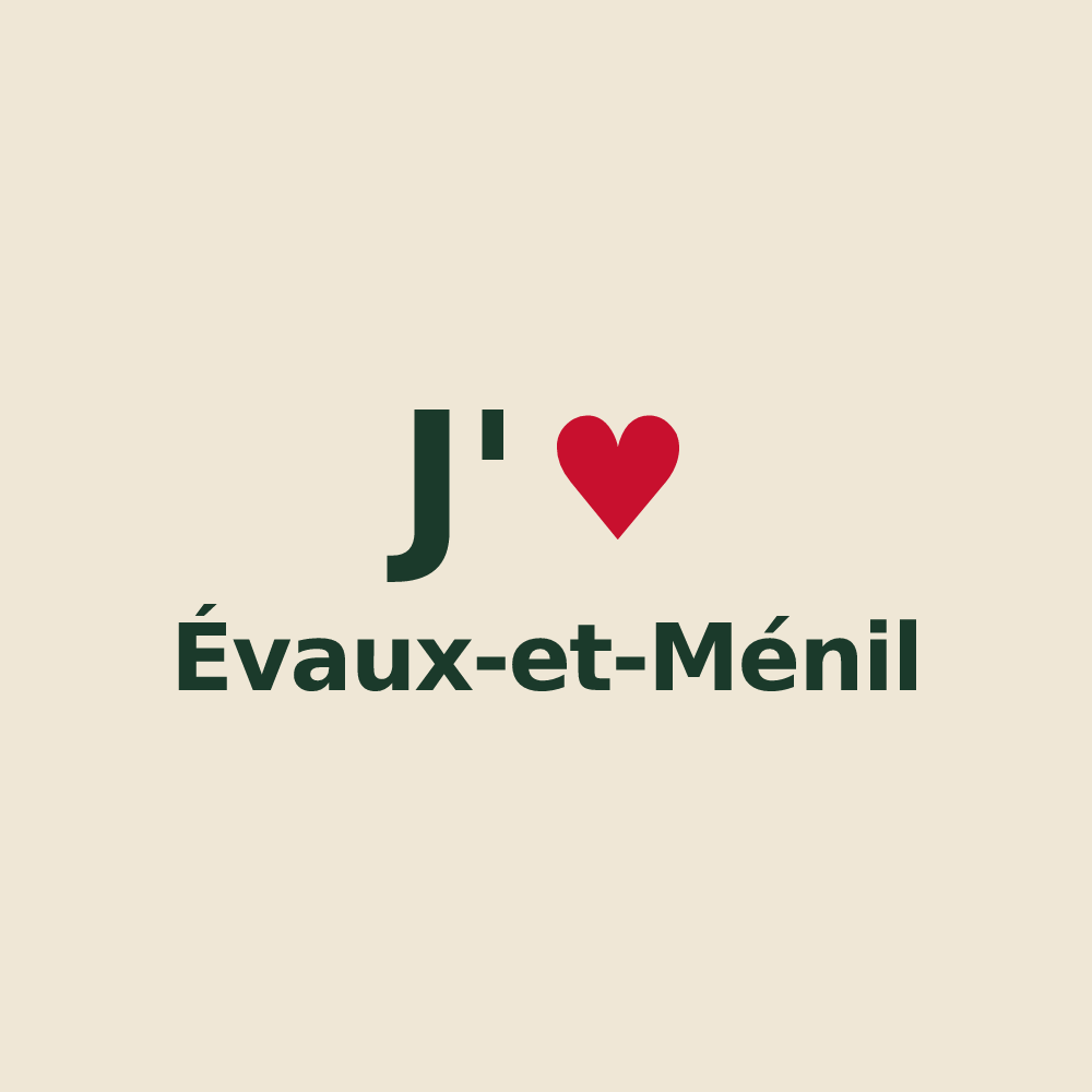 Tote bag personnalisé Évaux-et-Ménil — design J'aime Évaux-et-Ménil