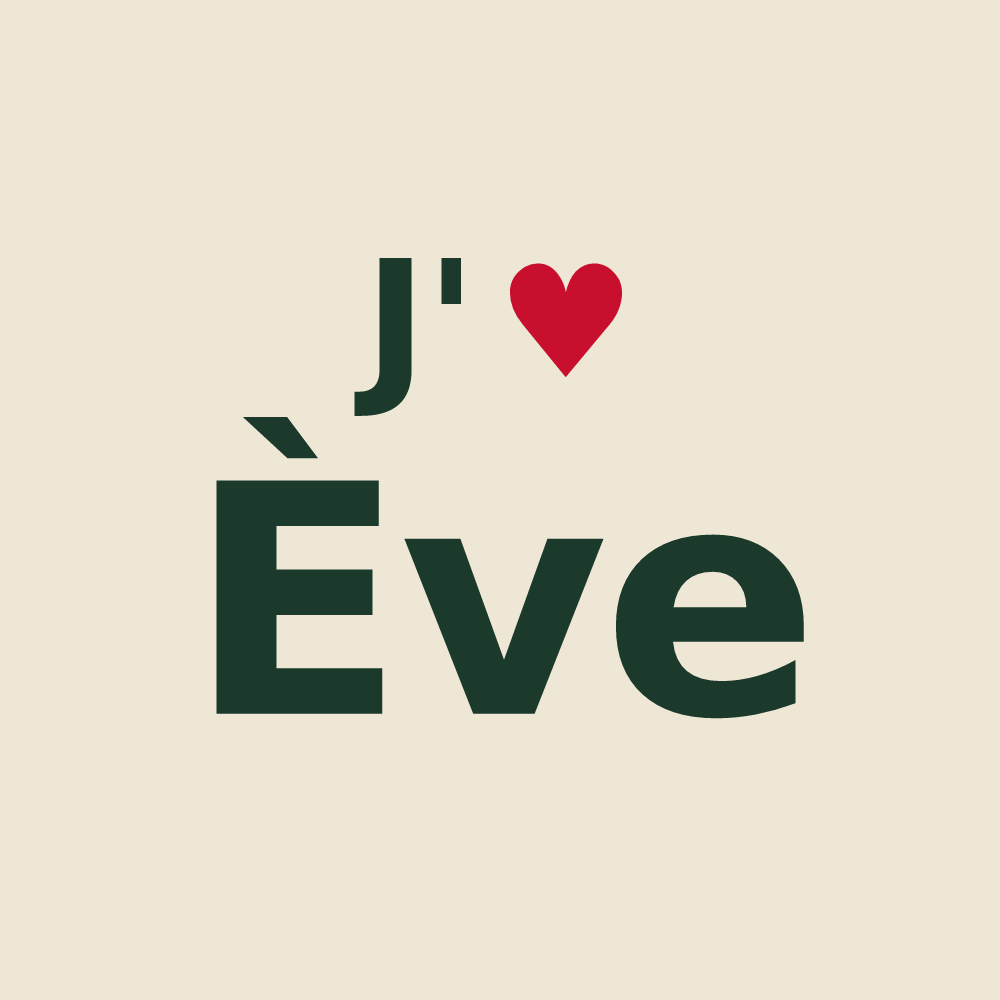 Tote bag personnalisé Ève — design J'aime Ève