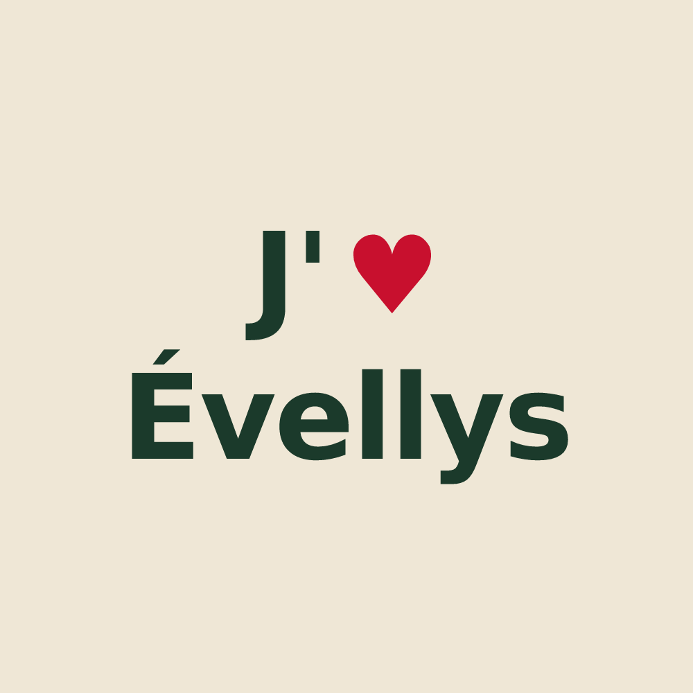 Tote bag personnalisé Évellys — design J'aime Évellys