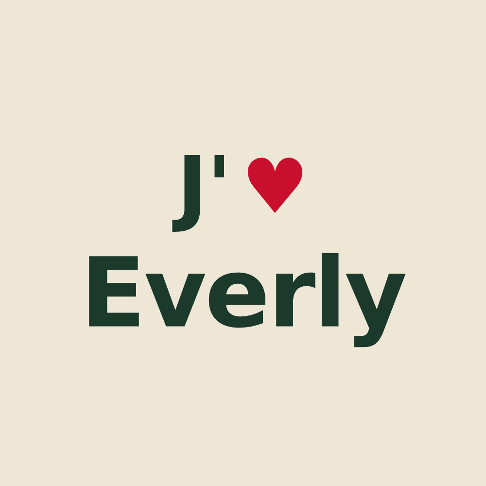 Tote bag personnalisé Everly — design J'aime Everly