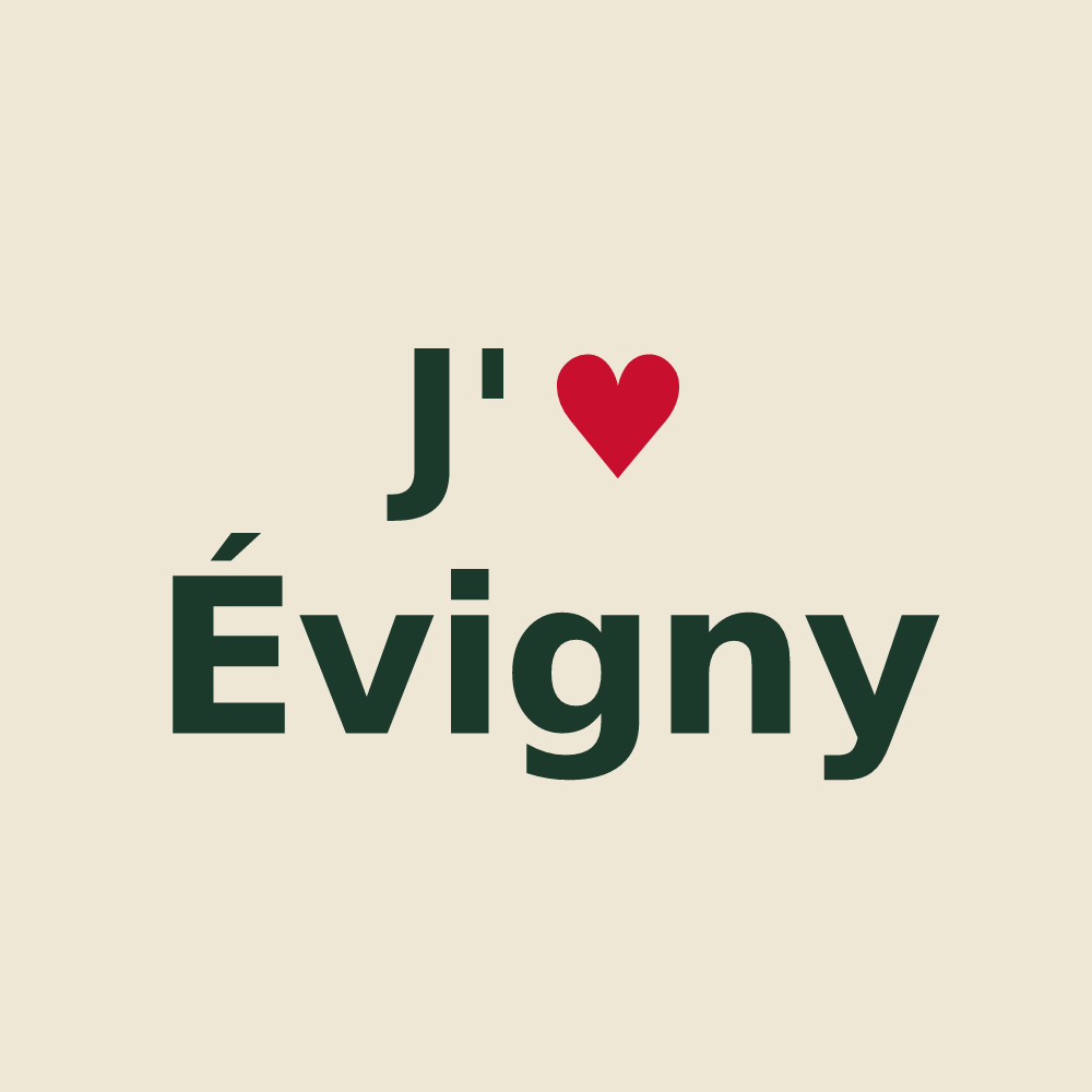 Tote bag personnalisé Évigny — design J'aime Évigny