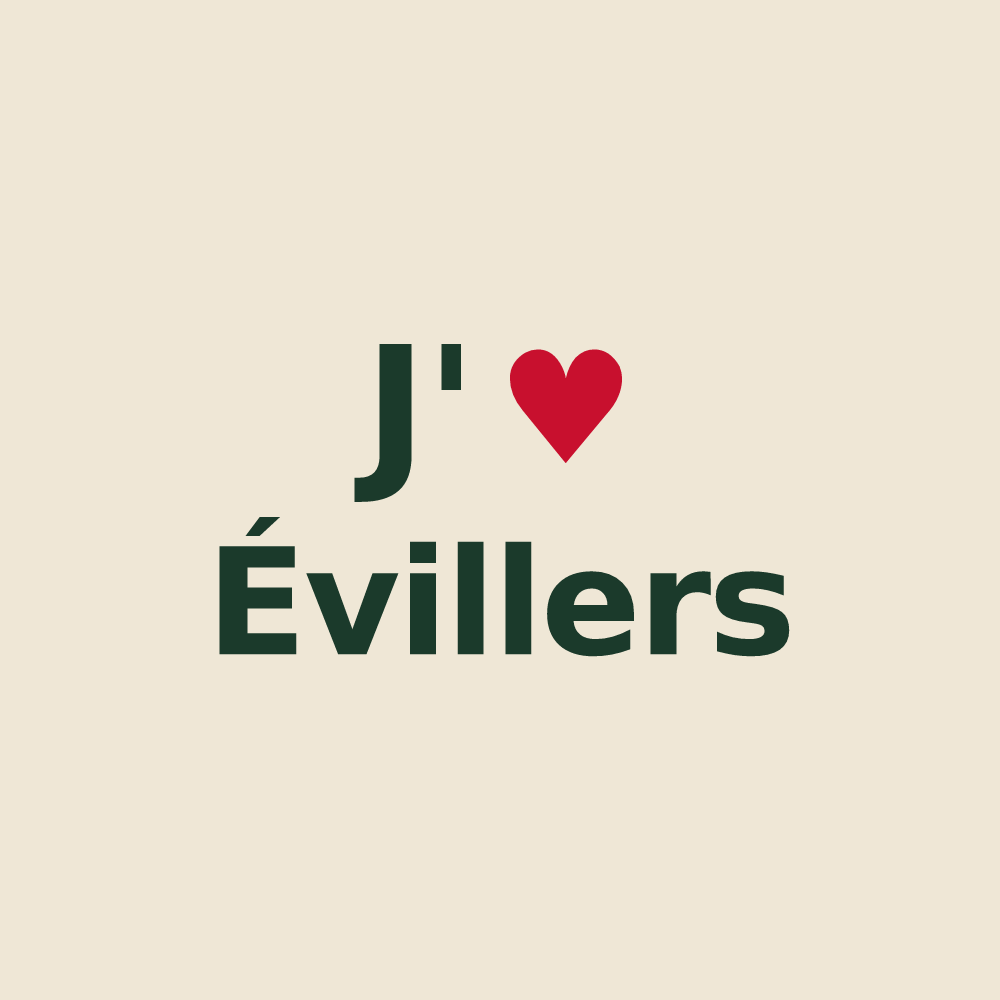 Tote bag personnalisé Évillers — design J'aime Évillers