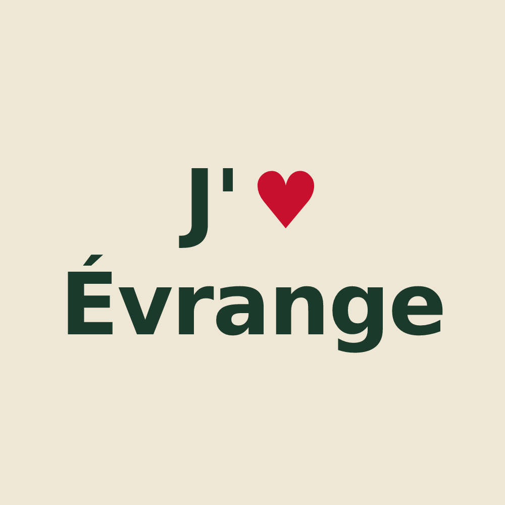 Tote bag personnalisé Évrange — design J'aime Évrange