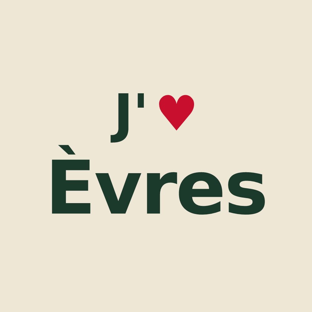 Tote bag personnalisé Èvres — design J'aime Èvres